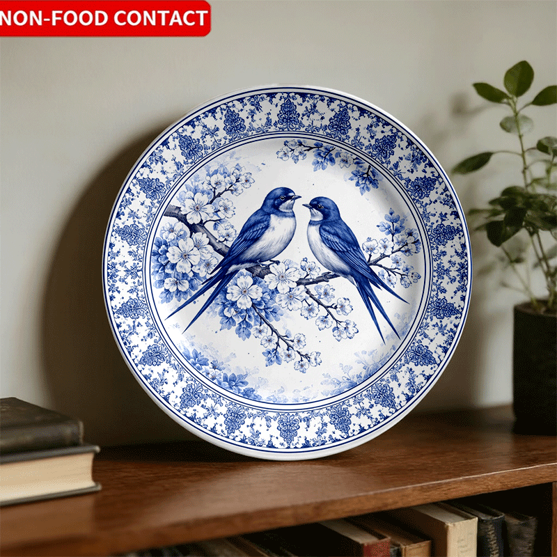 Decorative Plate with Blue-and - Home Cooking Recipes ulasan dan harga