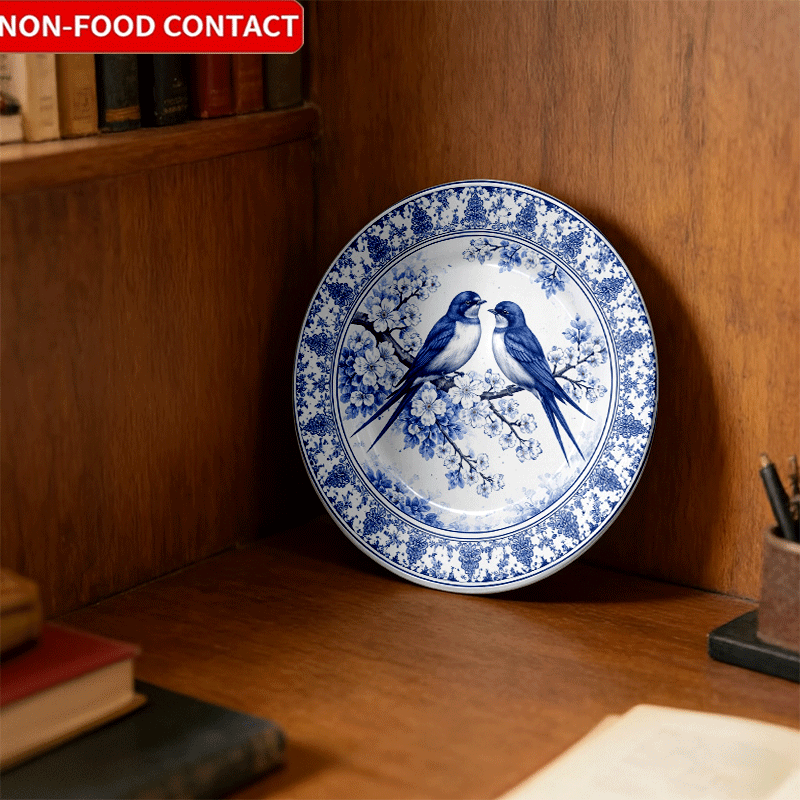 Decorative Plate with Blue-and - Home Cooking Recipes ulasan dan harga