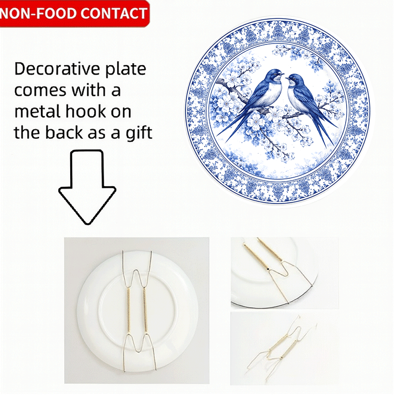 Decorative Plate with Blue-and - Home Cooking Recipes ulasan dan harga