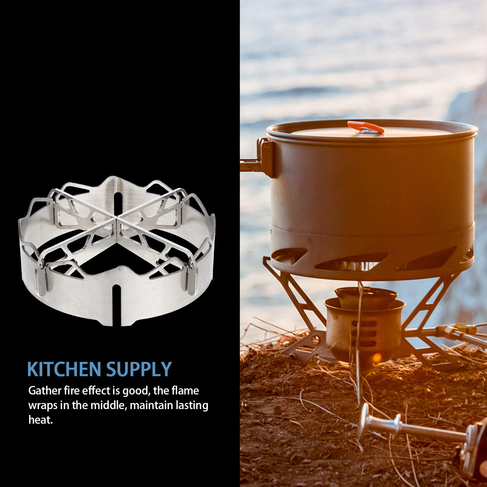 Stove Windproof Stainless Stee - Home Cooking Gas ulasan dan harga